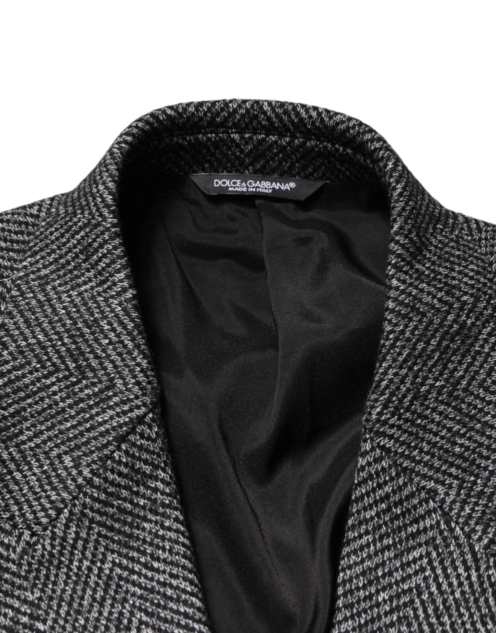 Dolce & Gabbana Gray Wool Blend Long Trench Coat Men Jacket by Dolce & Gabbana