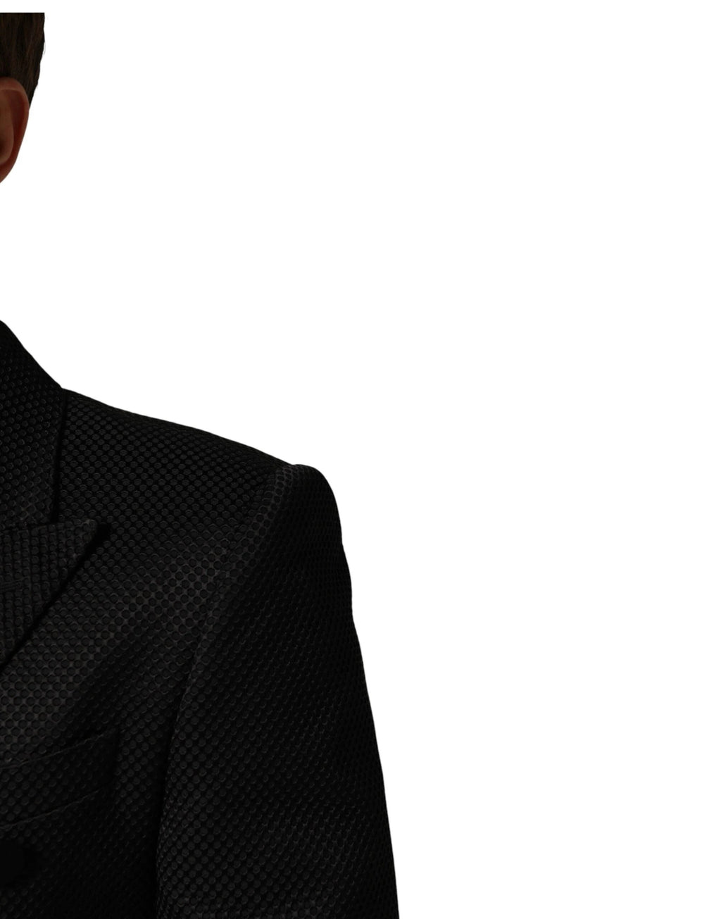 Dolce & Gabbana Black Cotton Double Breasted 2 Button Blazer by Dolce & Gabbana