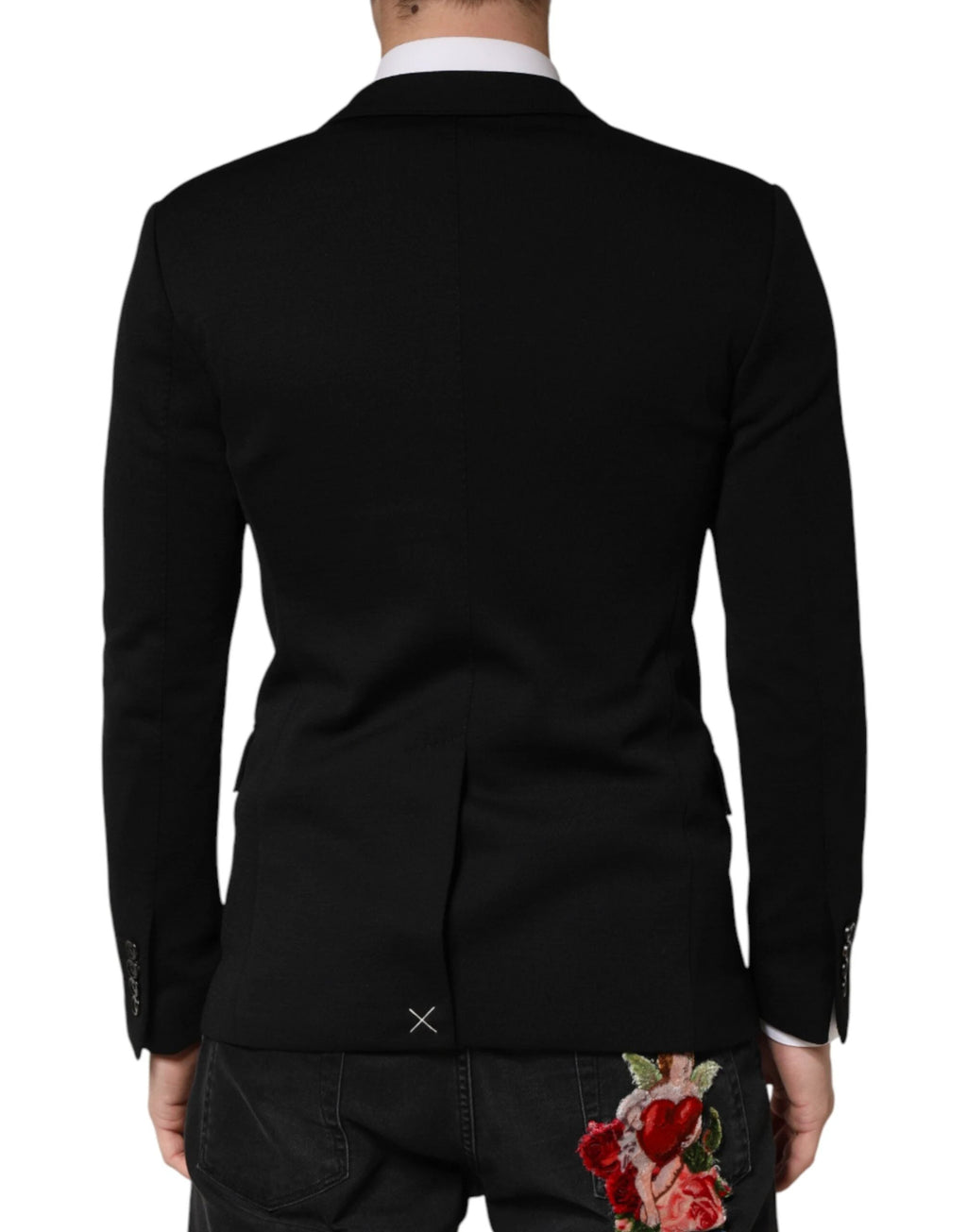 Dolce & Gabbana Black Wool Single Breasted 2 Button Blazer by Dolce & Gabbana