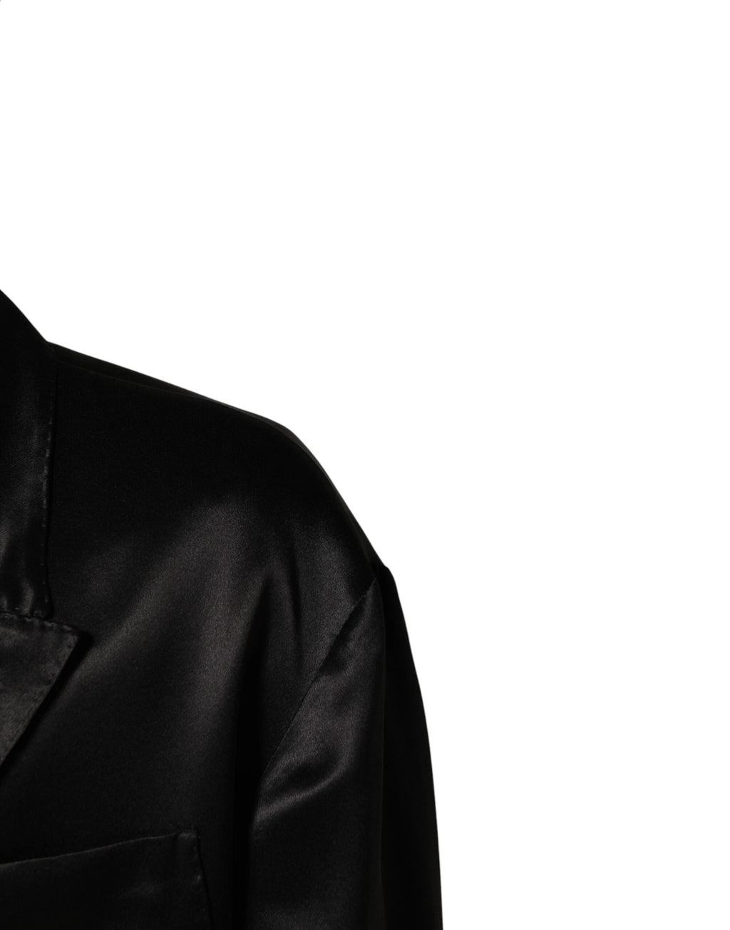 Dolce & Gabbana Black Silk Double Breasted 2 Button Blazer by Dolce & Gabbana