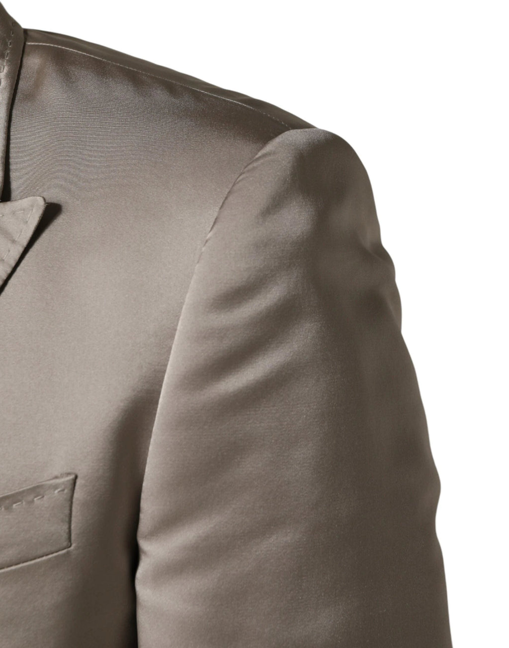 Dolce & Gabbana Beige Silk Single Breasted Jacket Men Blazer by Dolce & Gabbana