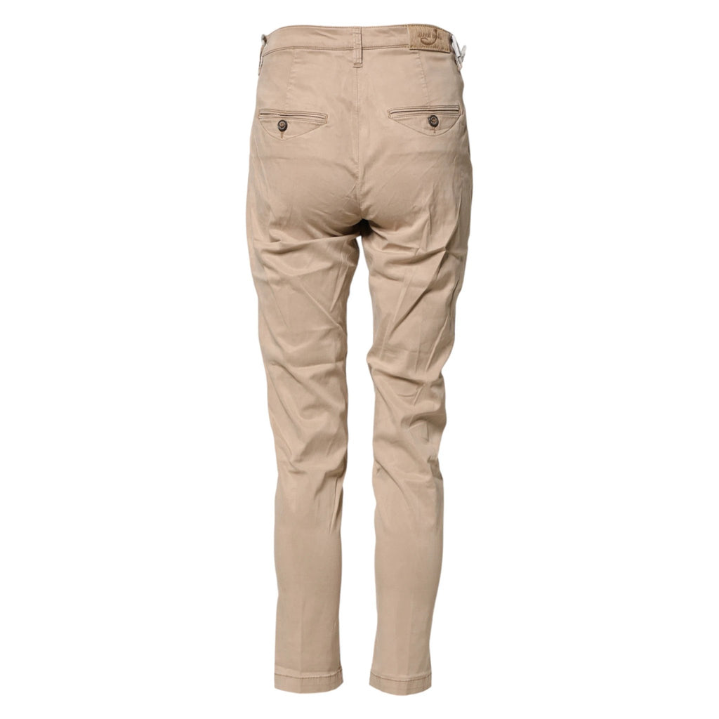 Jacob Cohen Beige Lyocell Skinny High Waist Chino Casual Pants by Jacob Cohen
