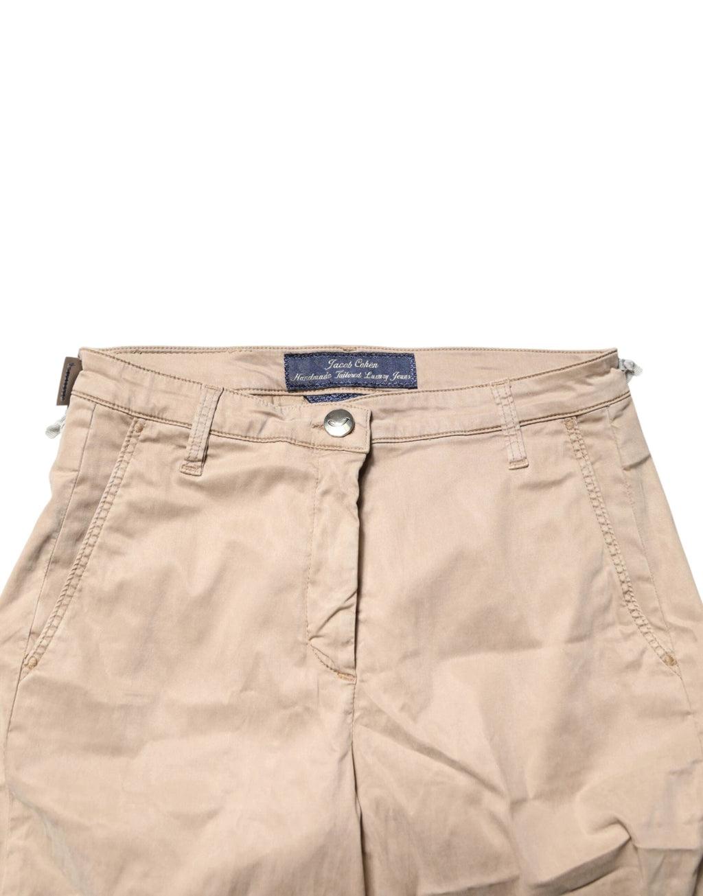 Jacob Cohen Beige Lyocell Skinny High Waist Chino Casual Pants by Jacob Cohen
