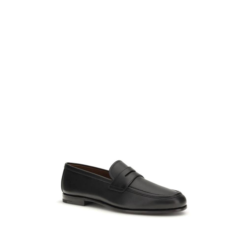 Church's Black Calf Leather Bos Taurus Slip-On Loafers by Church's
