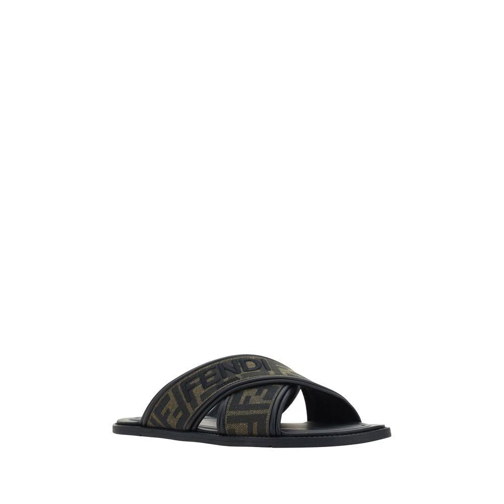 Fendi Black Rubber Slippers by Fendi