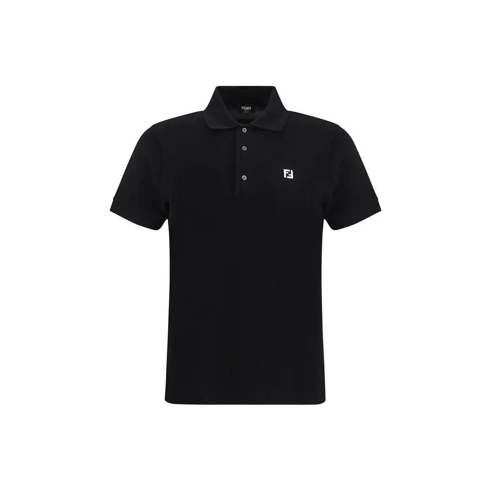 Polo Fendi en coton noir