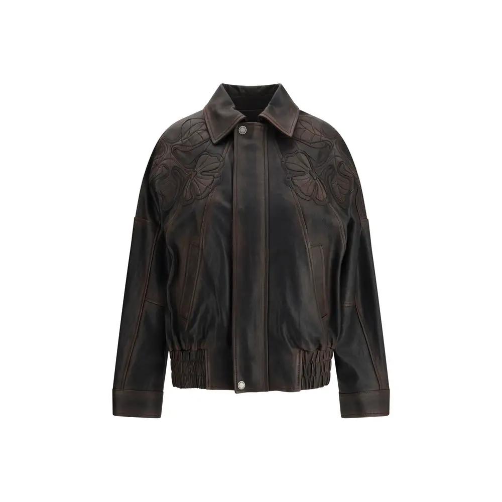 Bomber en viscose marron Golden Goose
