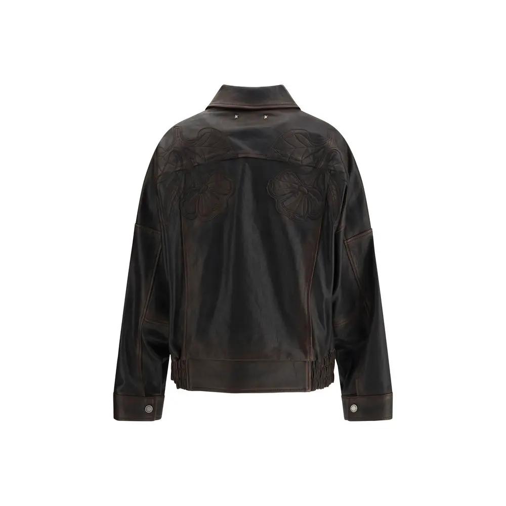 Bomber en viscose marron Golden Goose