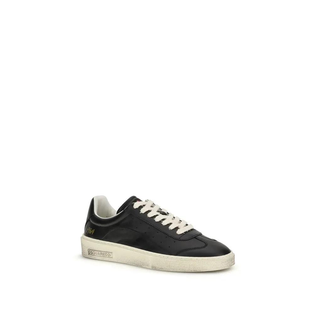Baskets basses Dsquared² Bos Taurus en cuir de veau noir