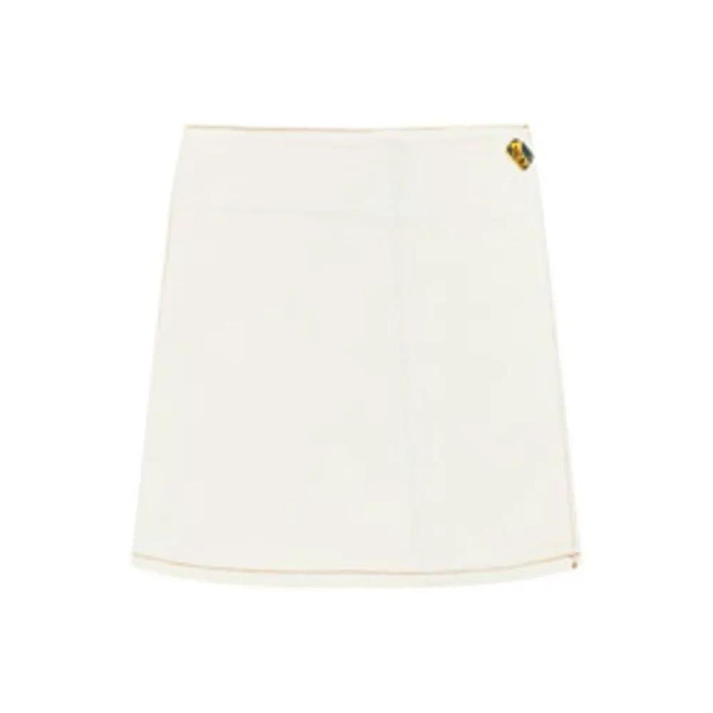 Women’s White Cotton Mini Skirt – Ganni Minimal Chic Skirt