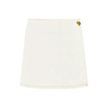 Women’s White Cotton Mini Skirt – Ganni Minimal Chic Skirt