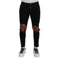 Pantalon skinny en coton noir Dsquared²