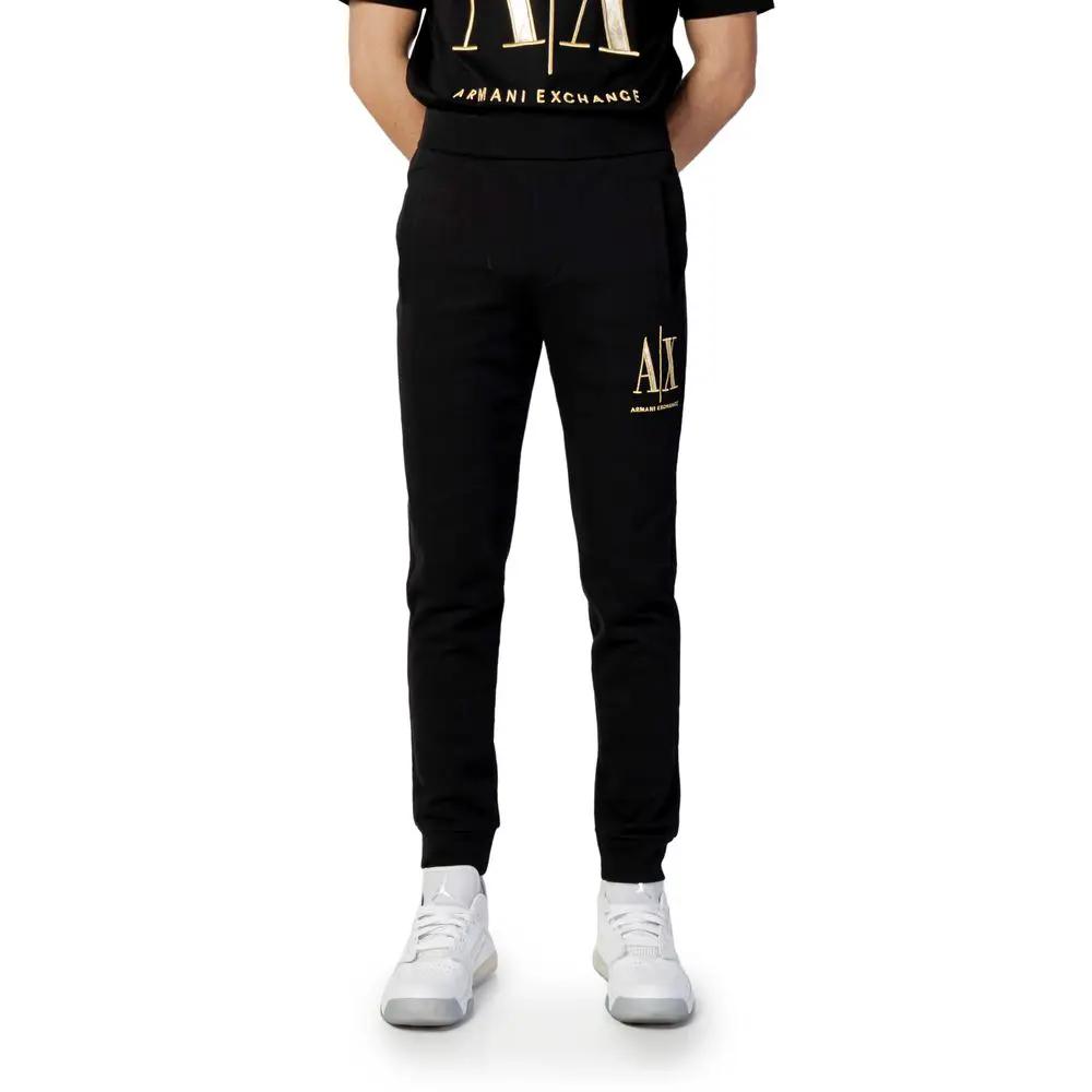 Pantalon de jogging en coton noir Armani Exchange (Pantalon de sport)