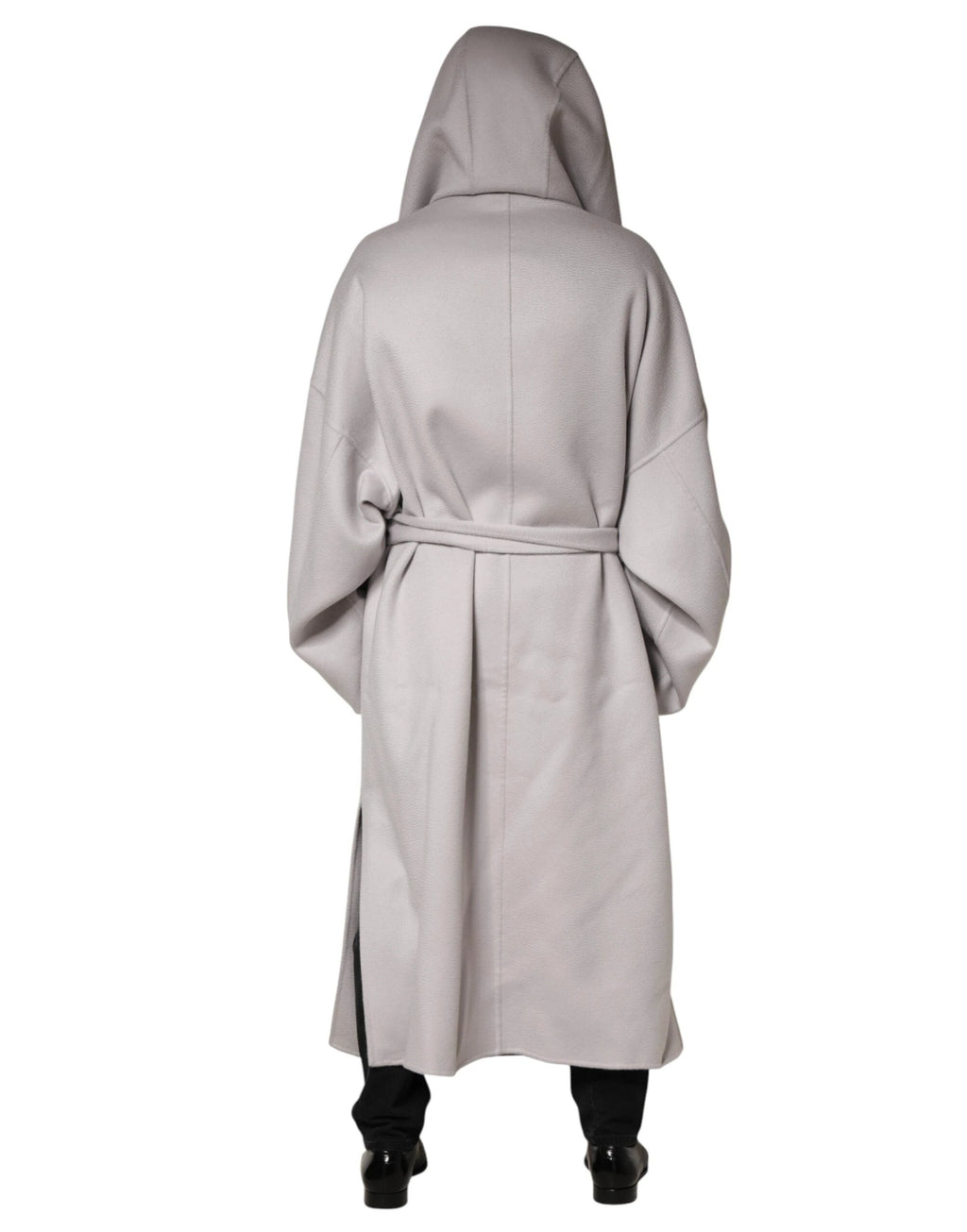 Dolce & Gabbana Off White Belted Long Trench Coat Men Jacket by Dolce & Gabbana