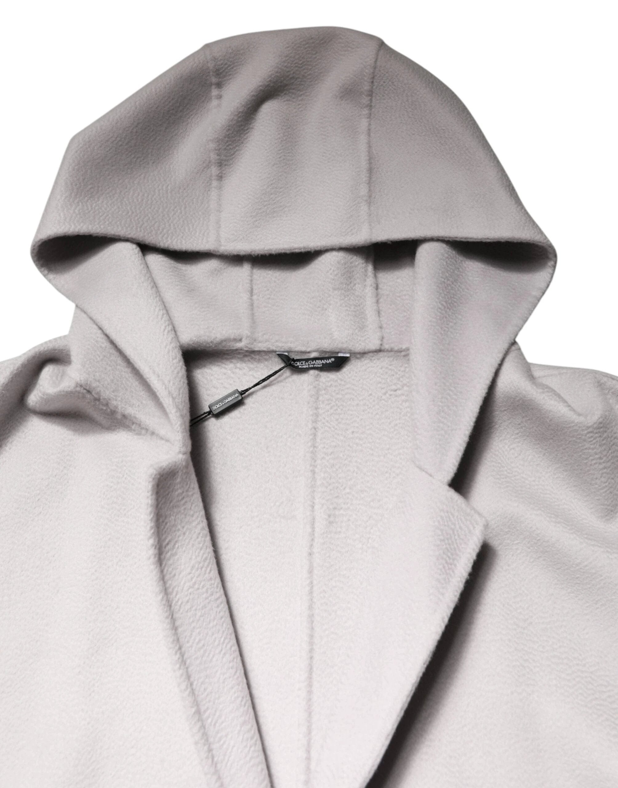 Dolce & Gabbana Off White Belted Long Trench Coat Men Jacket by Dolce & Gabbana