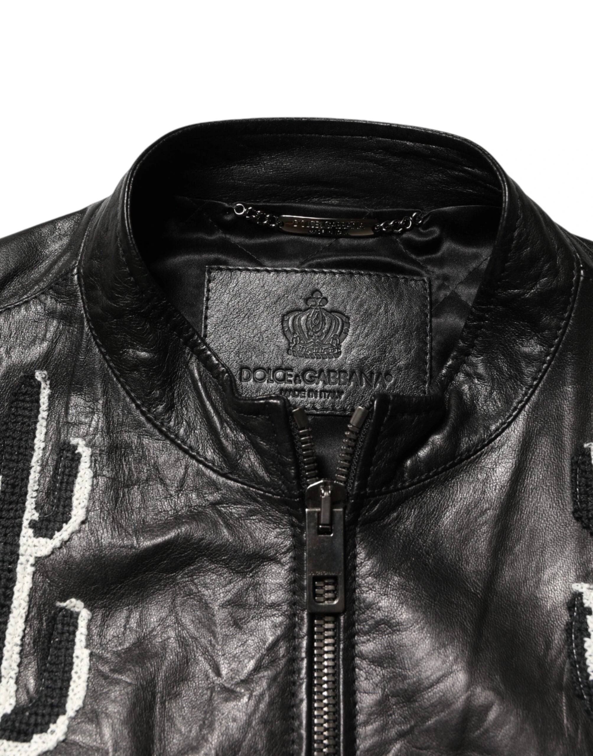 Dolce & Gabbana Black Guns n' Roses FullZip Men Biker Jacket by Dolce & Gabbana