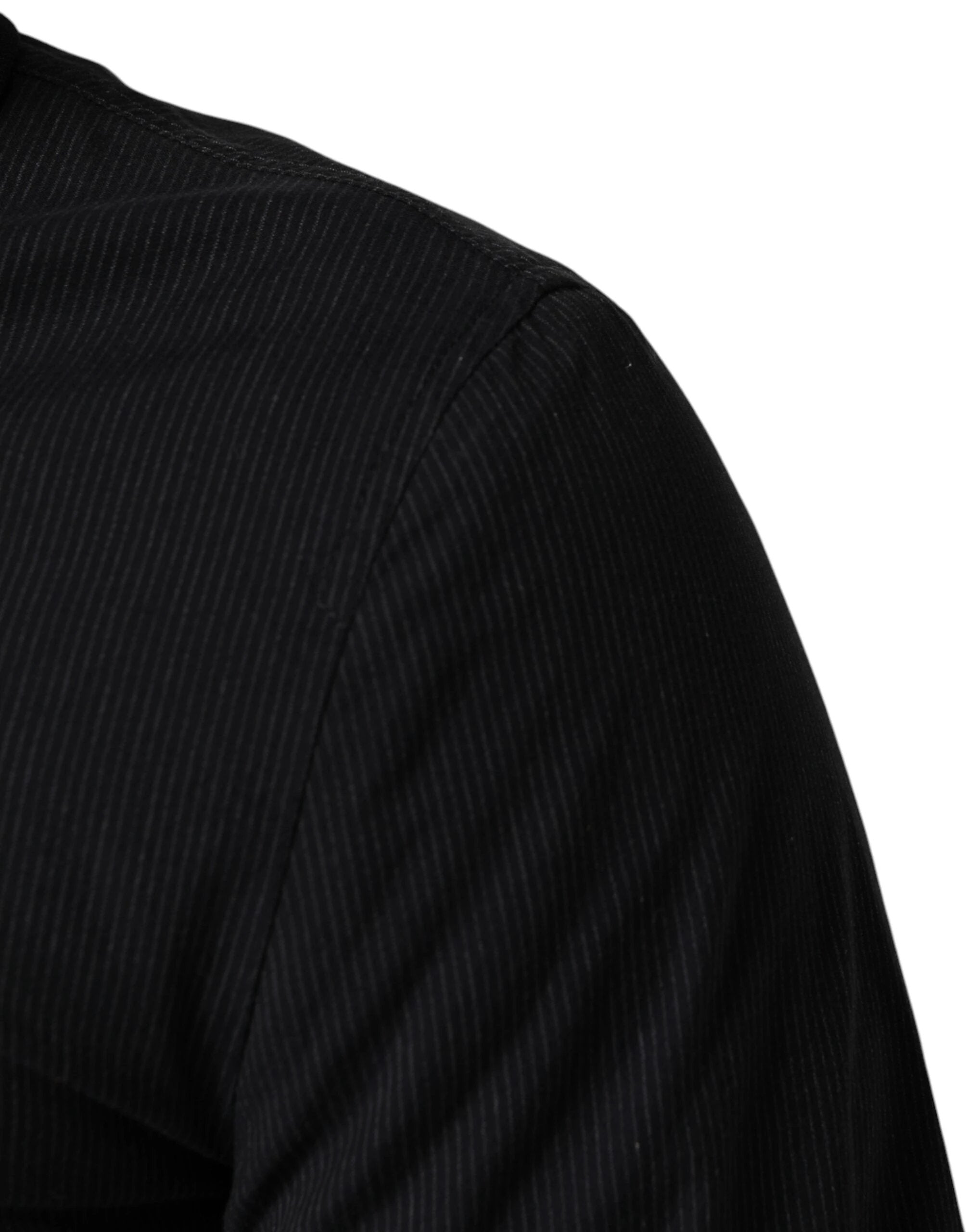Dolce & Gabbana Dark Blue Cotton Full Zip Bomber Men Jacket by Dolce & Gabbana