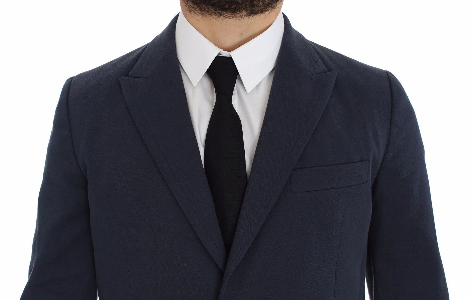 Dolce & Gabbana Blue Cotton Stretch Casual Blazer by Dolce & Gabbana