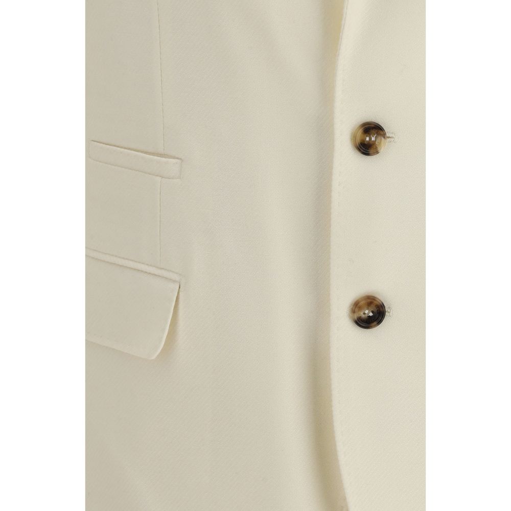 Brunello Cucinelli Blazer en laine beige