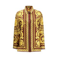 Chemise Versace à motif de soie bordeaux