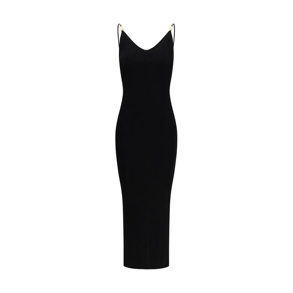 Robe décontractée Versace en viscose noire