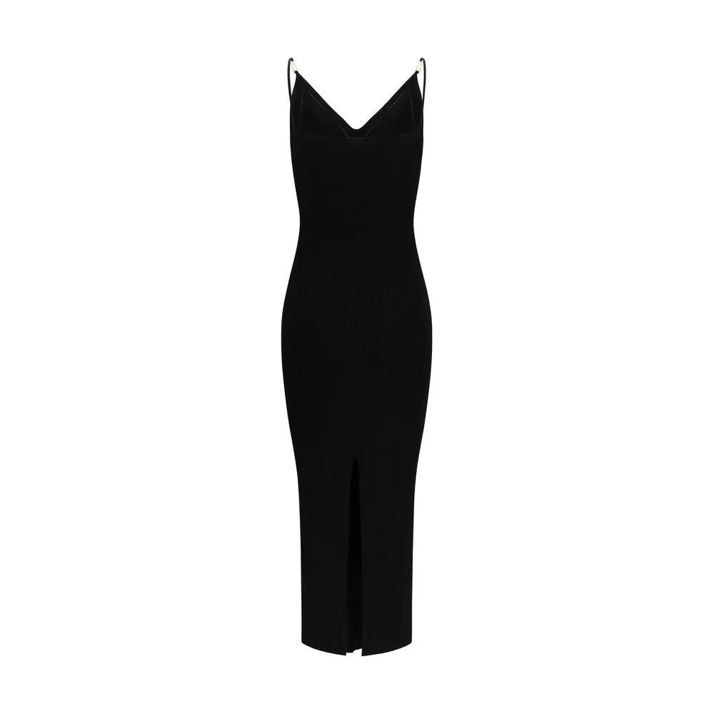 Robe décontractée Versace en viscose noire