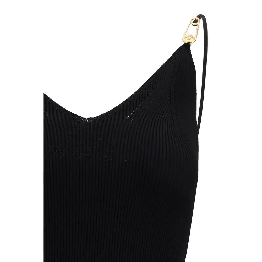 Robe décontractée Versace en viscose noire