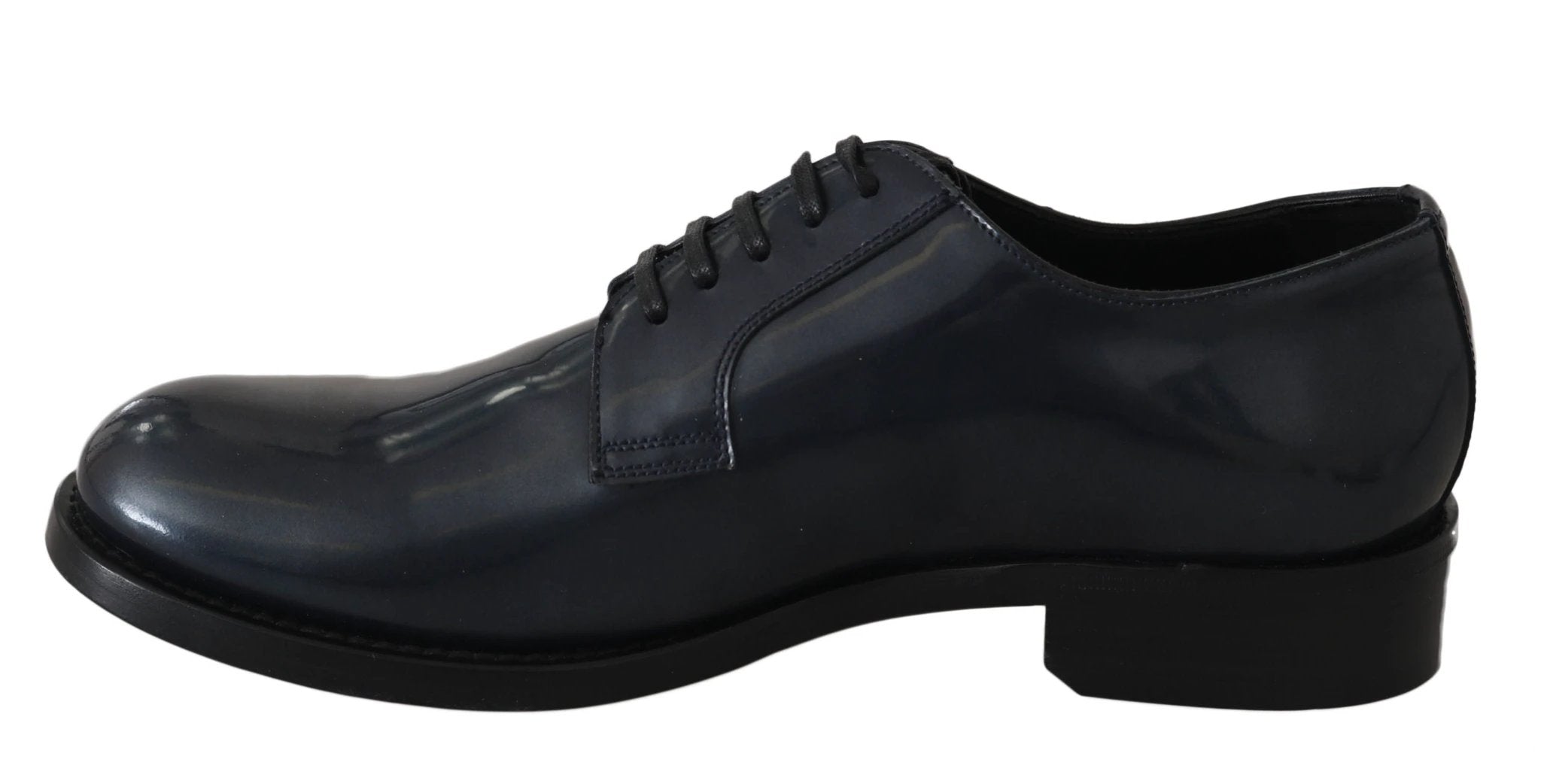 Dolce & Gabbana Blue Leather Derby Dress Formal Shoes by Dolce & Gabbana