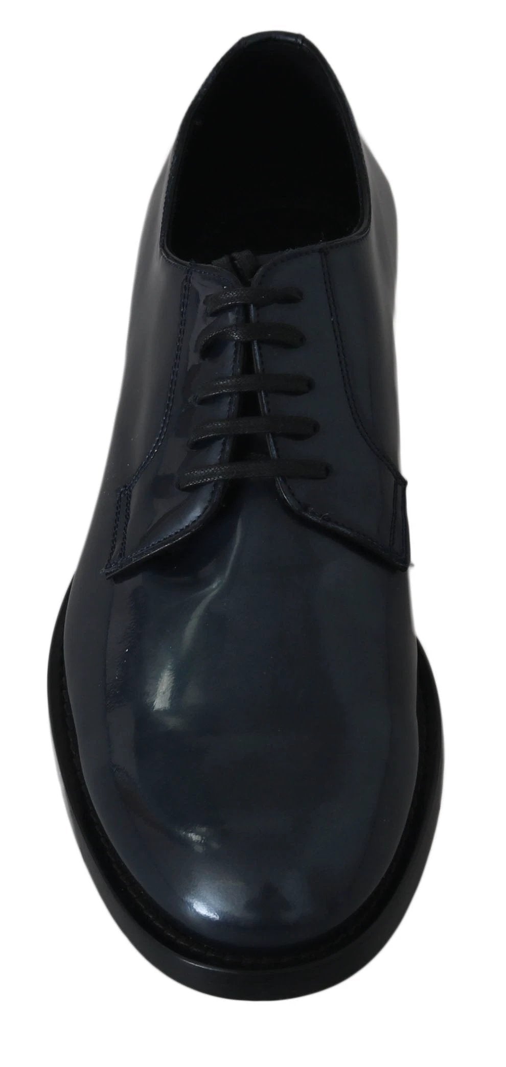 Dolce & Gabbana Blue Leather Derby Dress Formal Shoes by Dolce & Gabbana