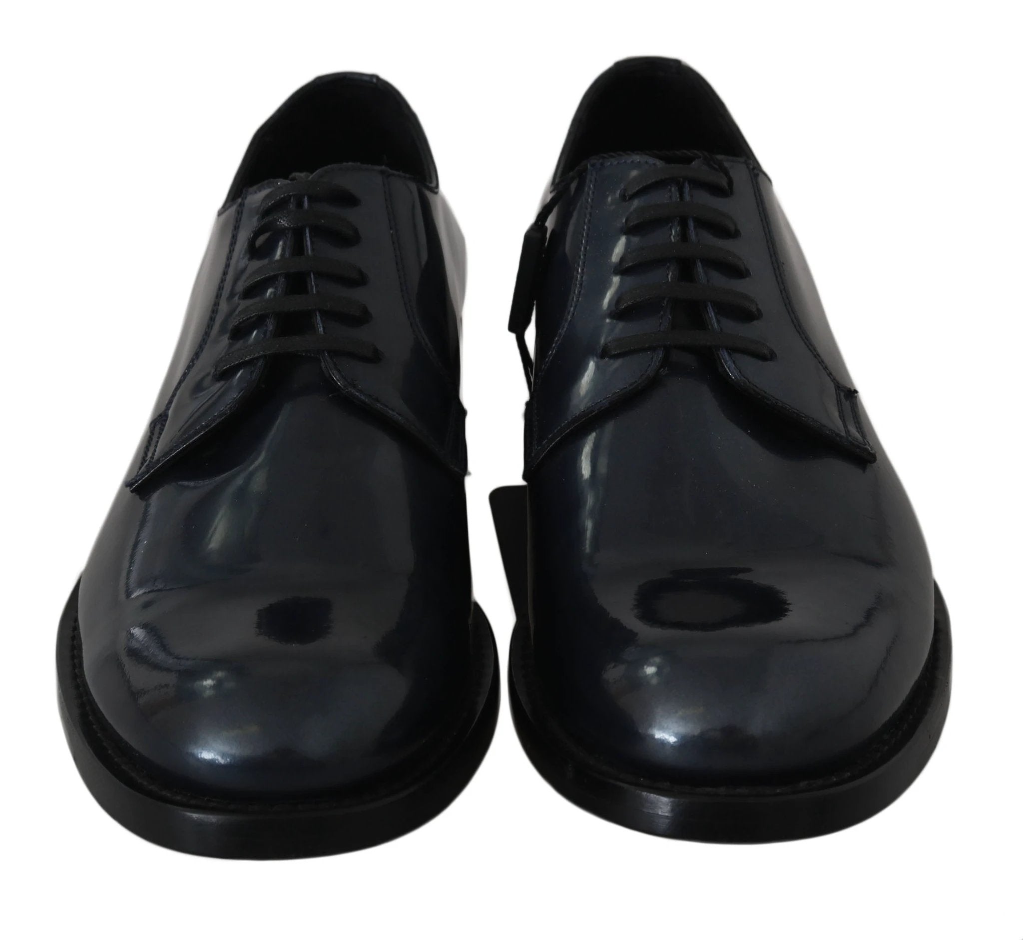 Dolce & Gabbana Blue Leather Derby Dress Formal Shoes by Dolce & Gabbana