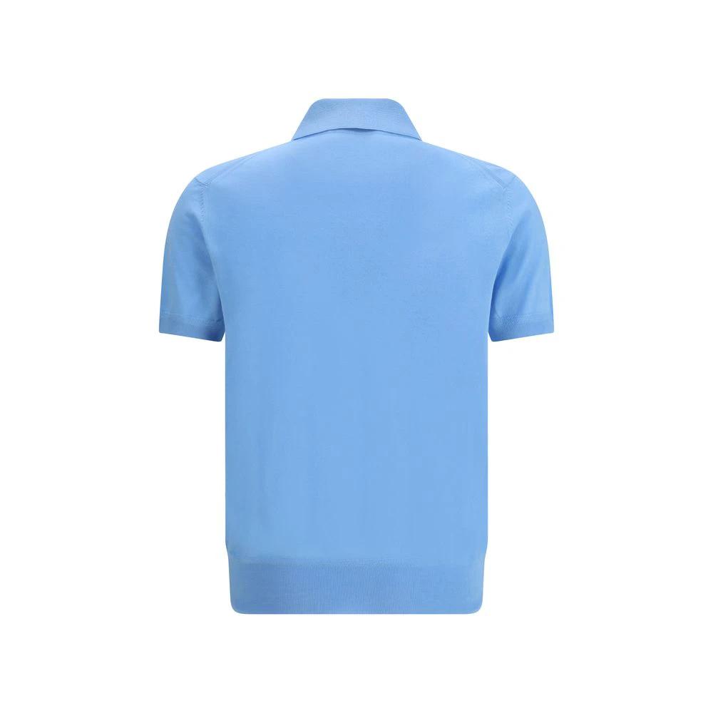 Tom Ford Blue Cotton Polo Shirt by Tom Ford