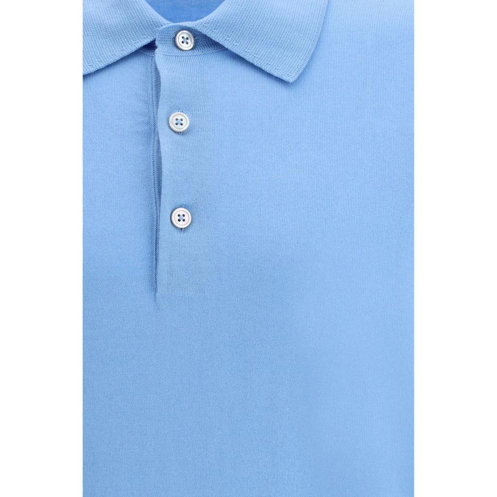 Tom Ford Blue Cotton Polo Shirt by Tom Ford