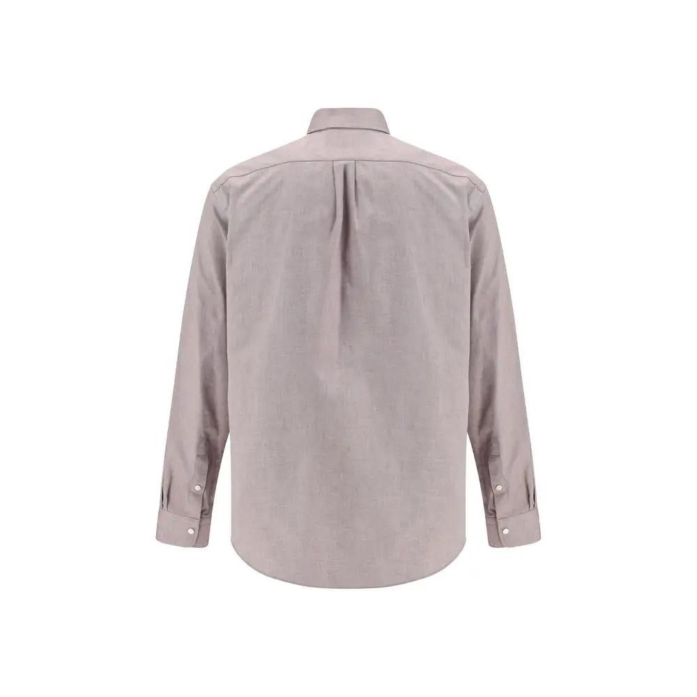 Chemise en coton bordeaux Fendi
