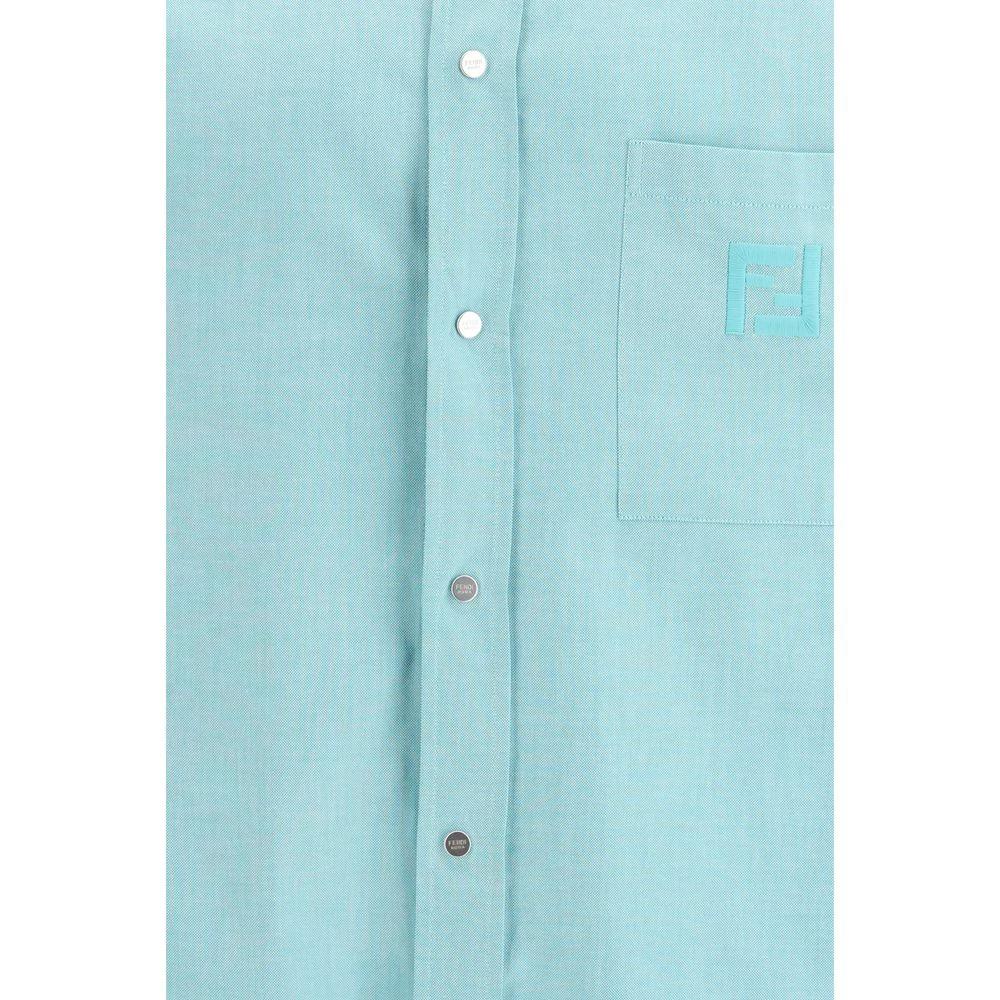 Fendi Blue Cotton Dress Shirt by Fendi