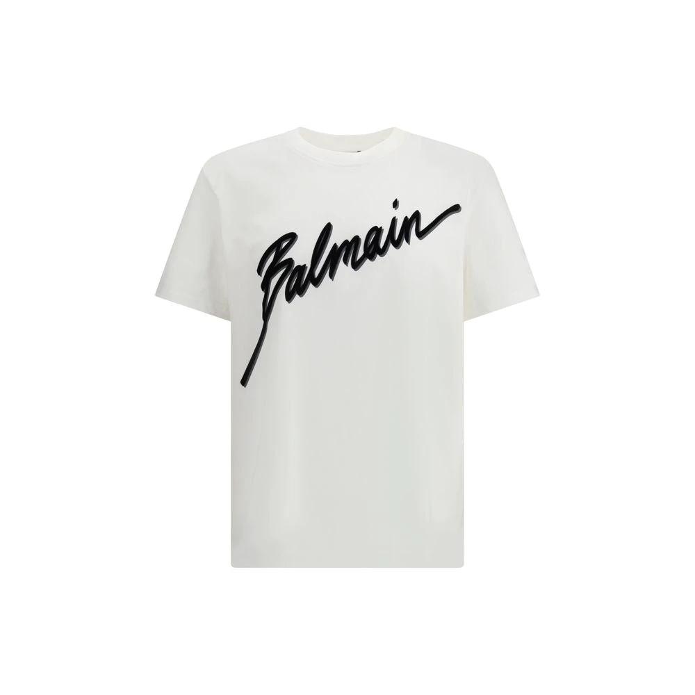 Balmain White Cotton T-Shirt