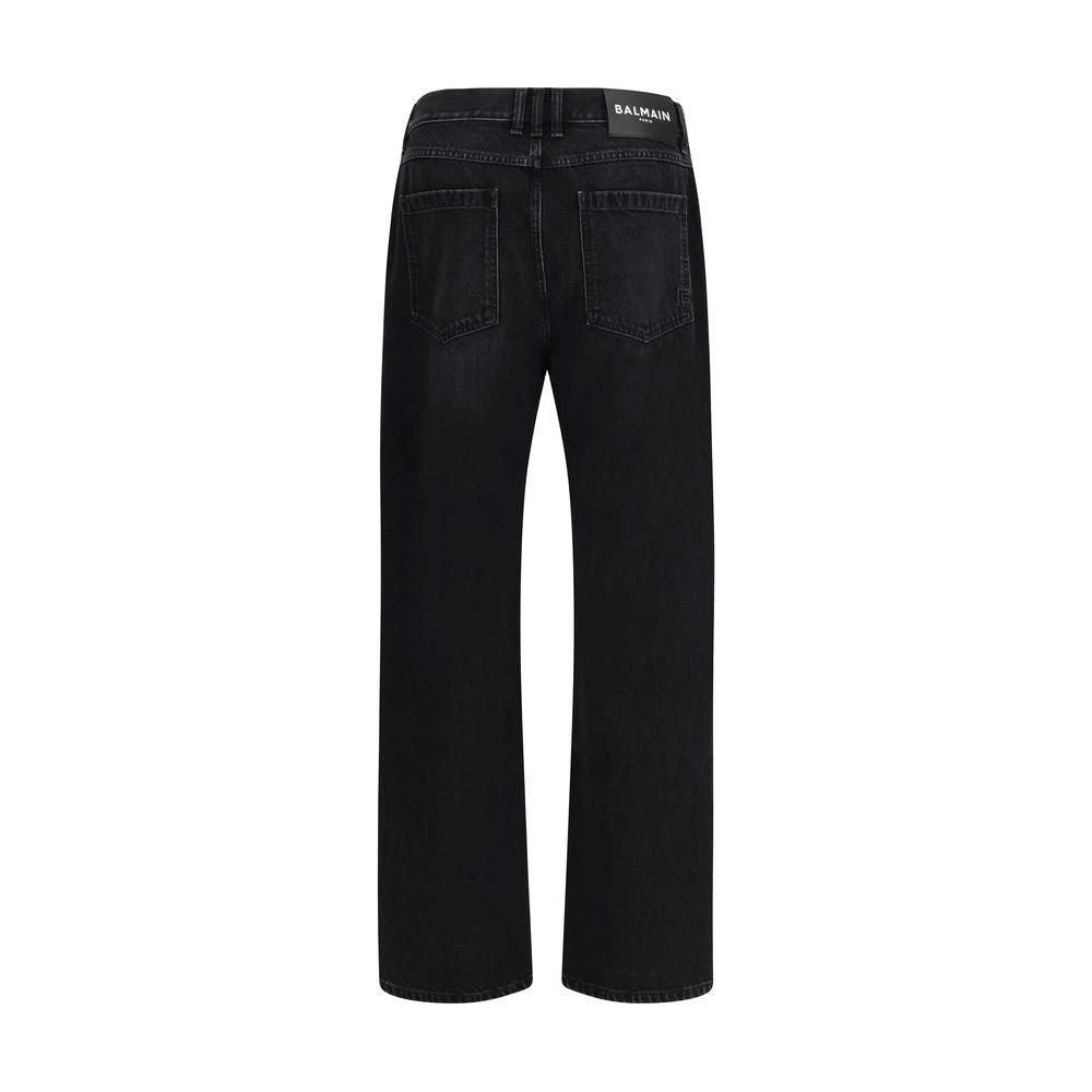 Balmain Black Cotton Jeans Denim by Balmain