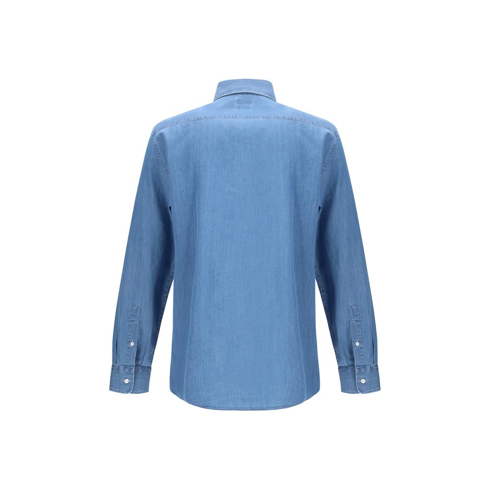 Chemise en jean bleue Brunello Cucinelli