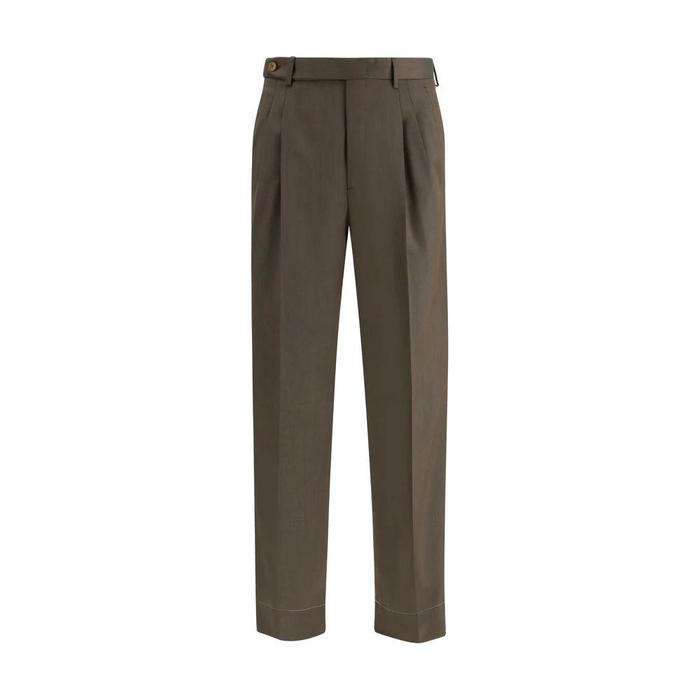 Brioni Bicolor Fleece Wool Casual Pants by Brioni